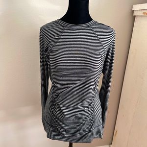 CAbi Tech Running Gray Black Long Sleeve